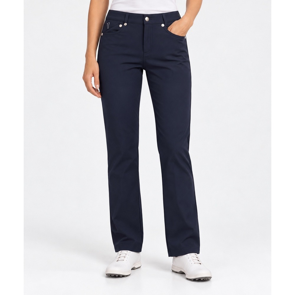 Golfino Navy Blue High Tech Systems Slim Fit Golf Pants Womens Size 14 / 44 NWT